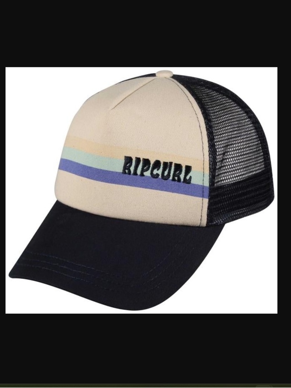 Rip Curl NWT Heat Wave Women's Trucker Hat - Navy & Cream